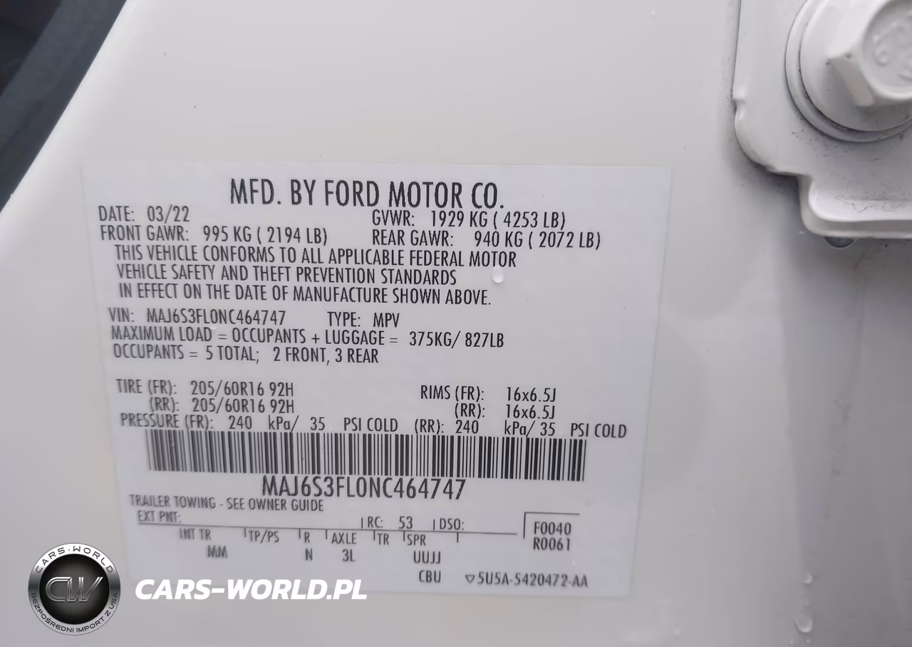 2022 Ford Ecosport S VIN:MAJ6S3FL0NC464747 - 9