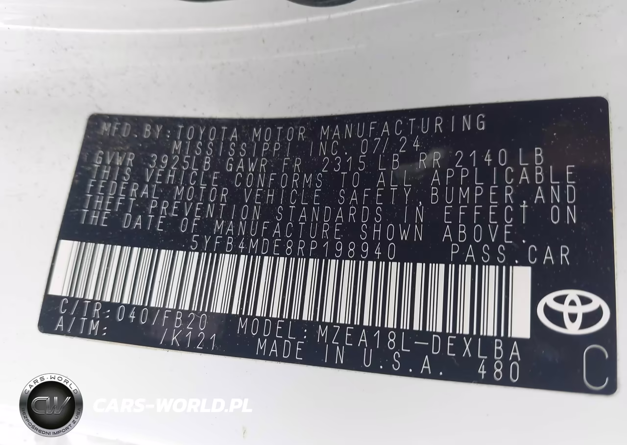 2024 Toyota Corolla Le VIN:5YFB4MDE8RP198940 - 9