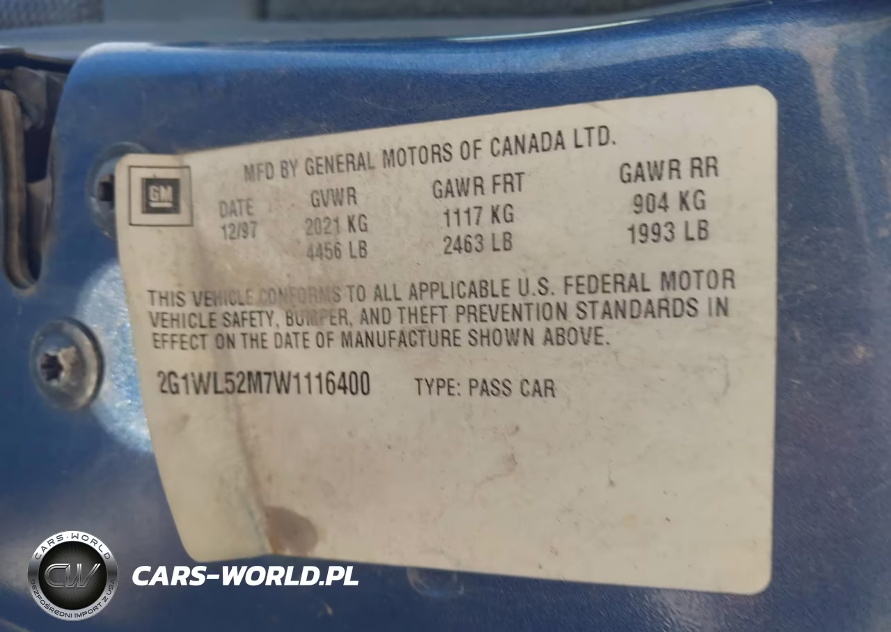 1998 Chevrolet Lumina VIN:2G1WL52M7W1116400 - 9