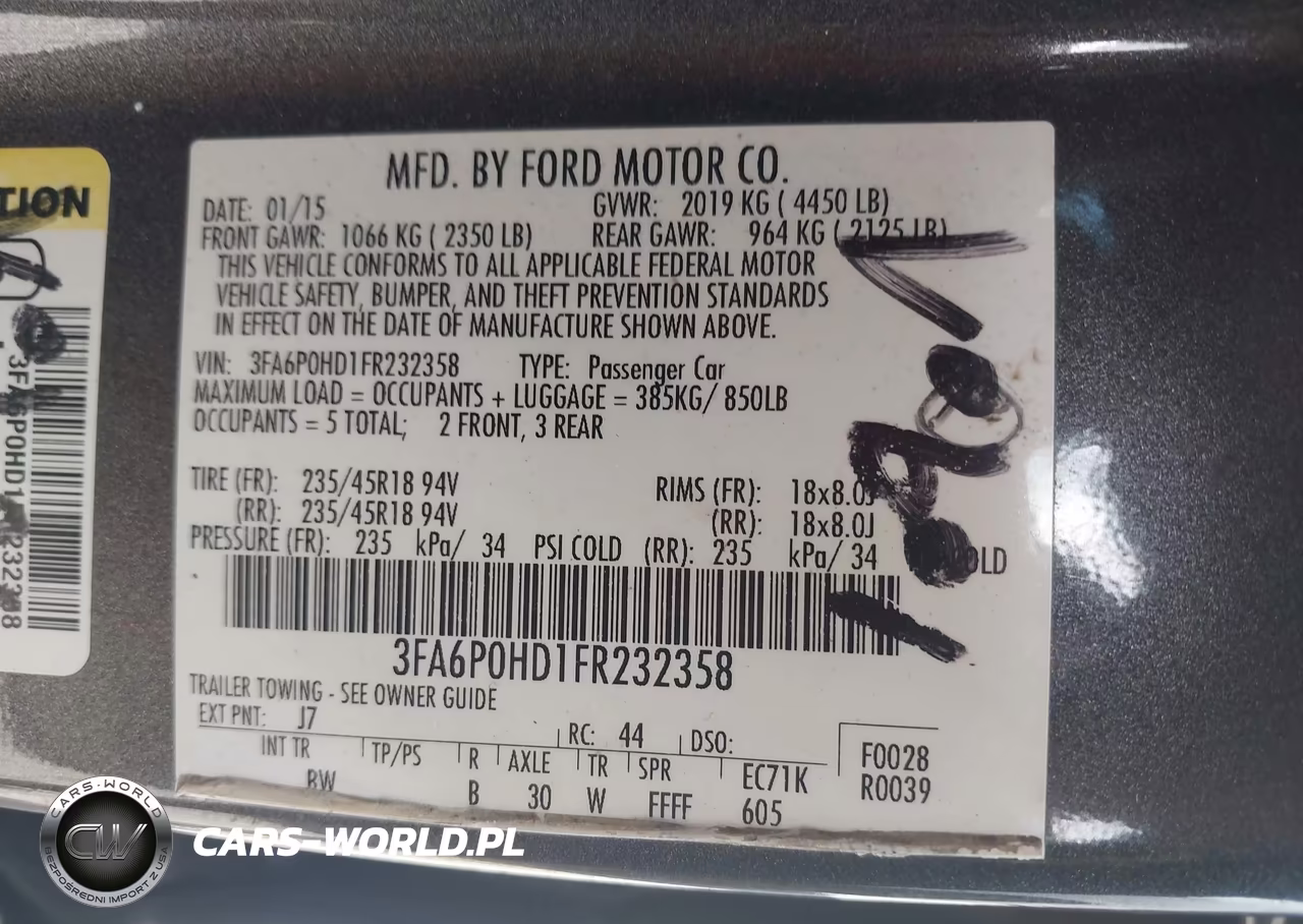 2015 Ford Fusion Se VIN:3FA6P0HD1FR232358 - 9