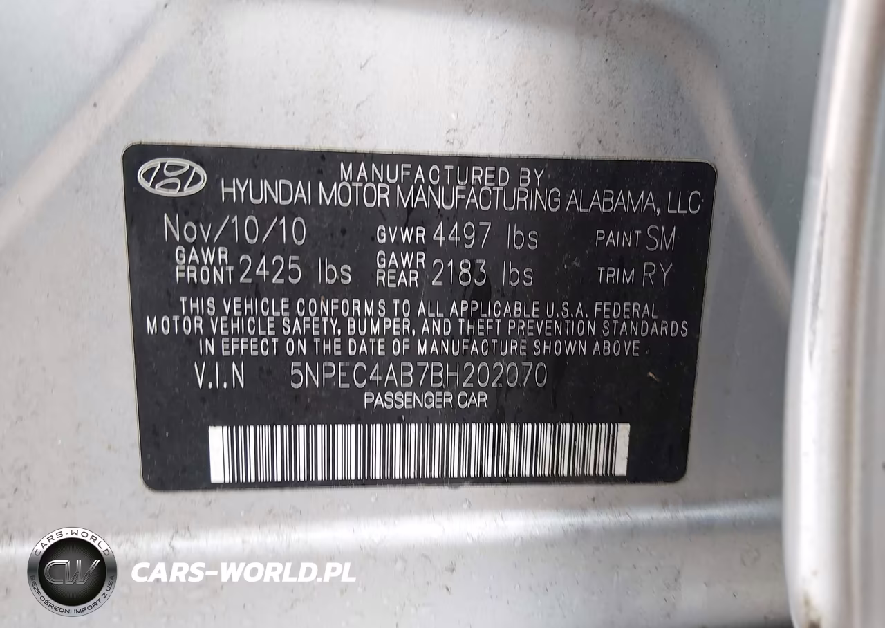 2011 Hyundai Sonata Limited 2.0T VIN:5NPEC4AB7BH202070 - 9