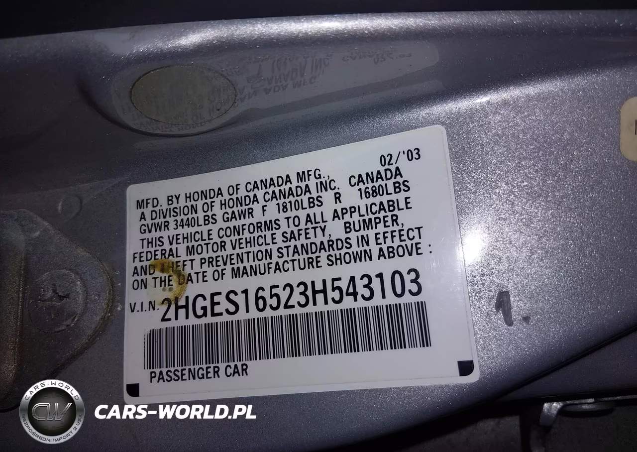 2003 Honda Civic Lx VIN:2HGES16523H543103 - 9
