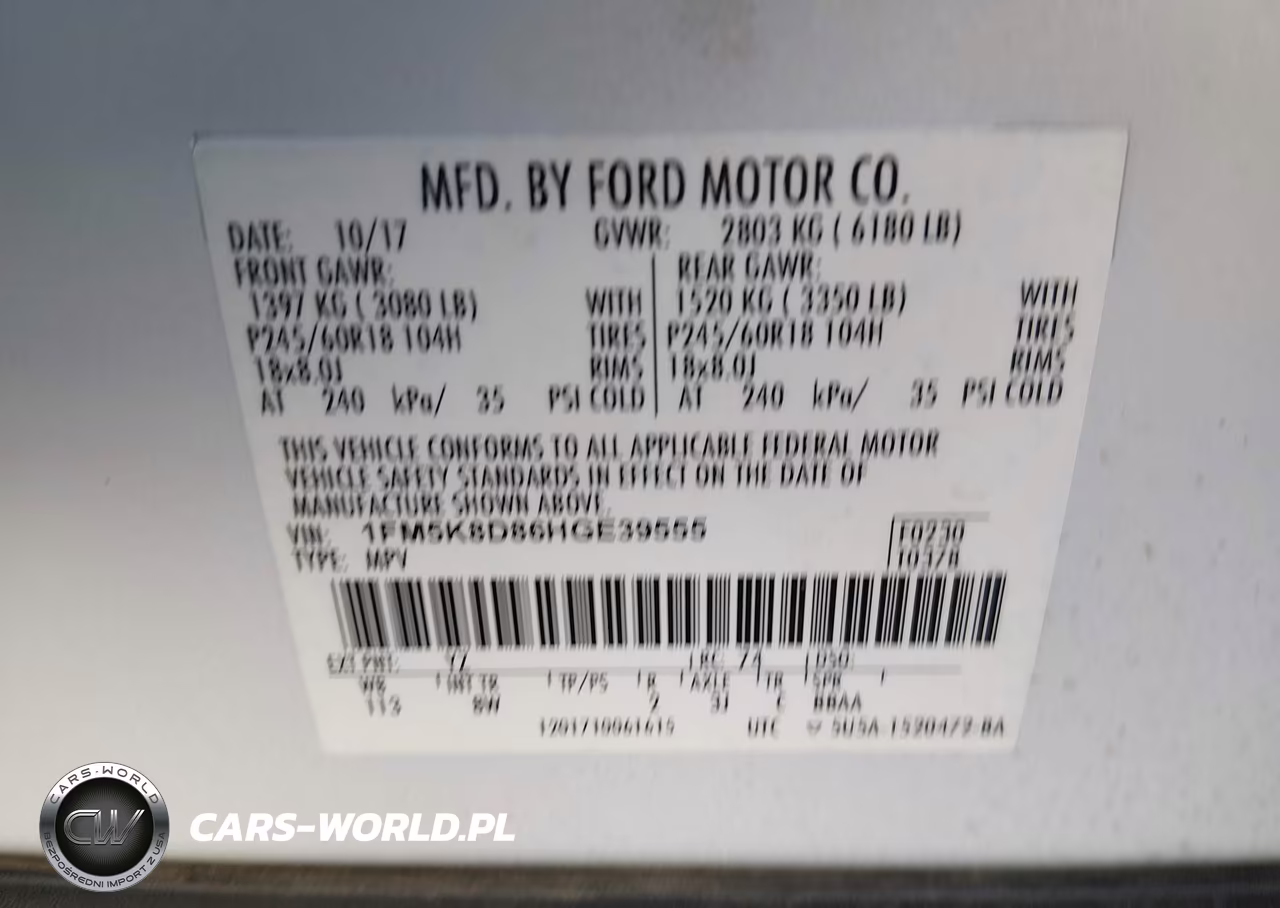 2017 Ford Explorer Xlt VIN:1FM5K8D86HGE39555 - 9
