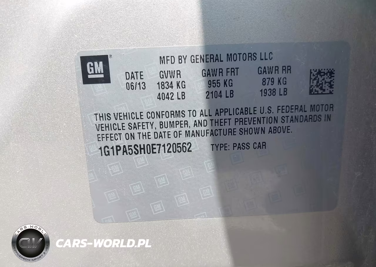 2014 Chevrolet Cruze Ls Auto VIN:1G1PA5SH0E7120562 - 9