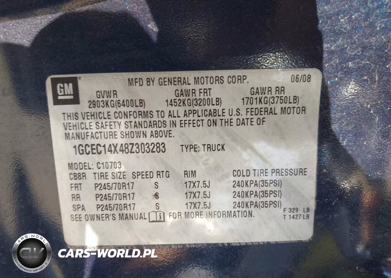 2008 Chevrolet Silverado 1500 Work Truck VIN:1GCEC14X48Z303283 - 9