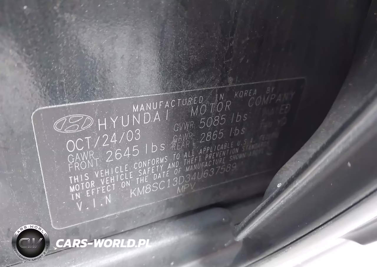 2004 Hyundai Santa Fe Gls VIN:KM8SC13D34U637589 - 9
