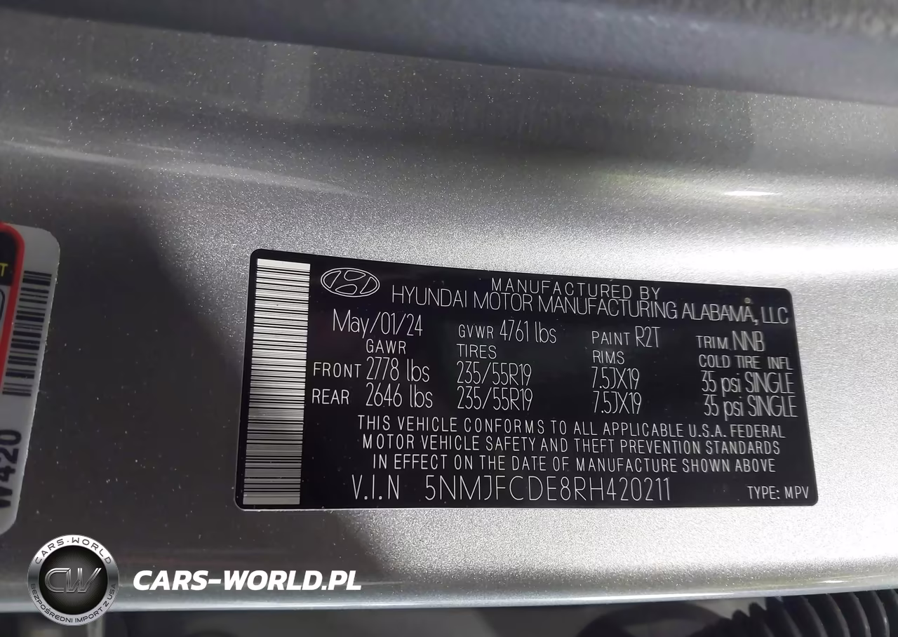 2024 Hyundai Tucson Sel VIN:5NMJFCDE8RH420211 - 9