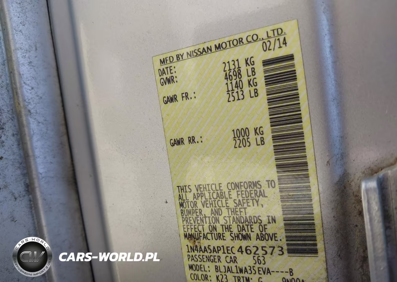 2014 Nissan Maxima 3.5 Sv VIN:1N4AA5AP1EC462573 - 9