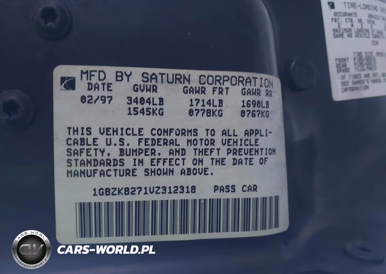 1997 Saturn Sw Sw2 VIN:1G8ZK8271VZ312318 - 9