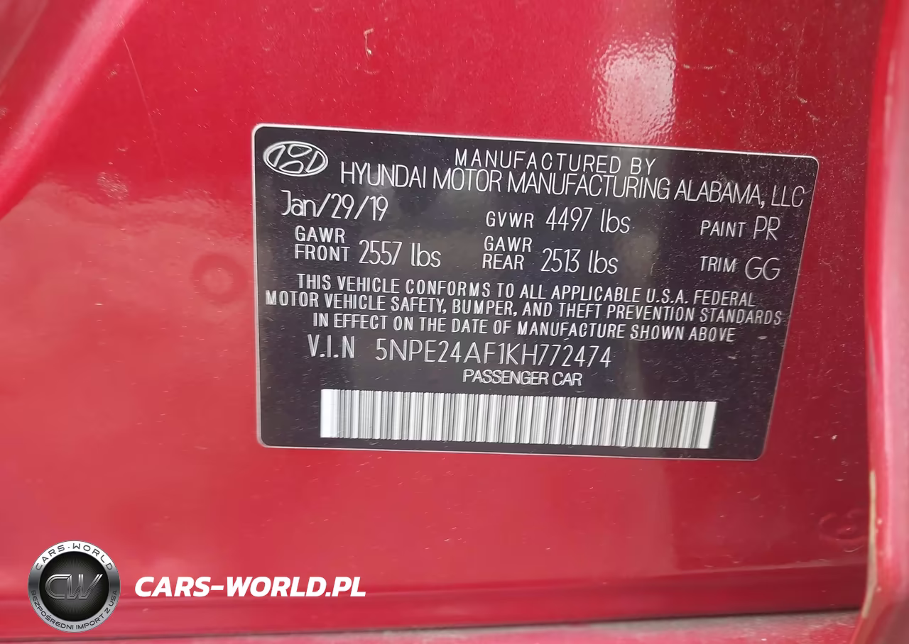 2019 Hyundai Sonata Se VIN:5NPE24AF1KH772474 - 9