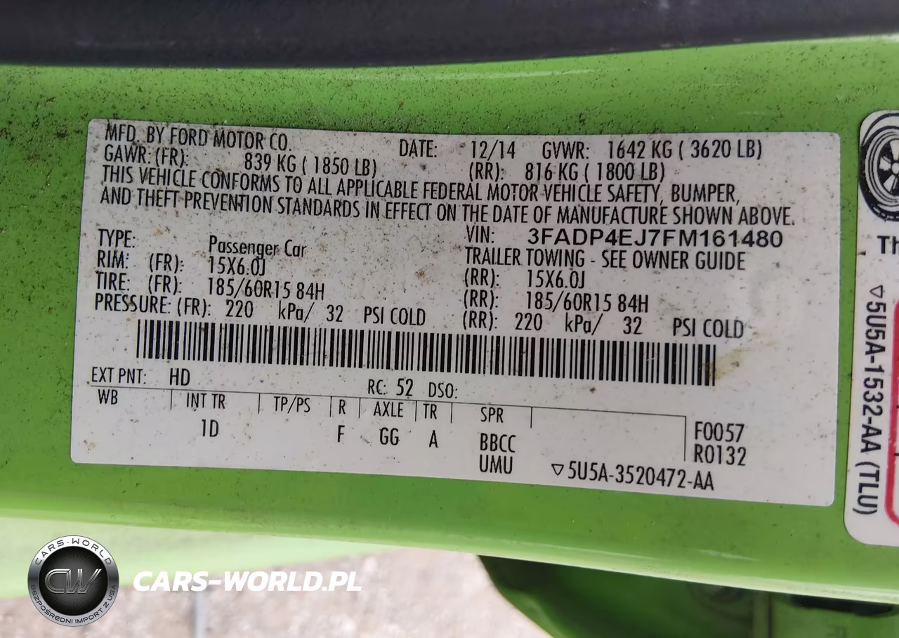 2015 Ford Fiesta Se VIN:3FADP4EJ7FM161480 - 9