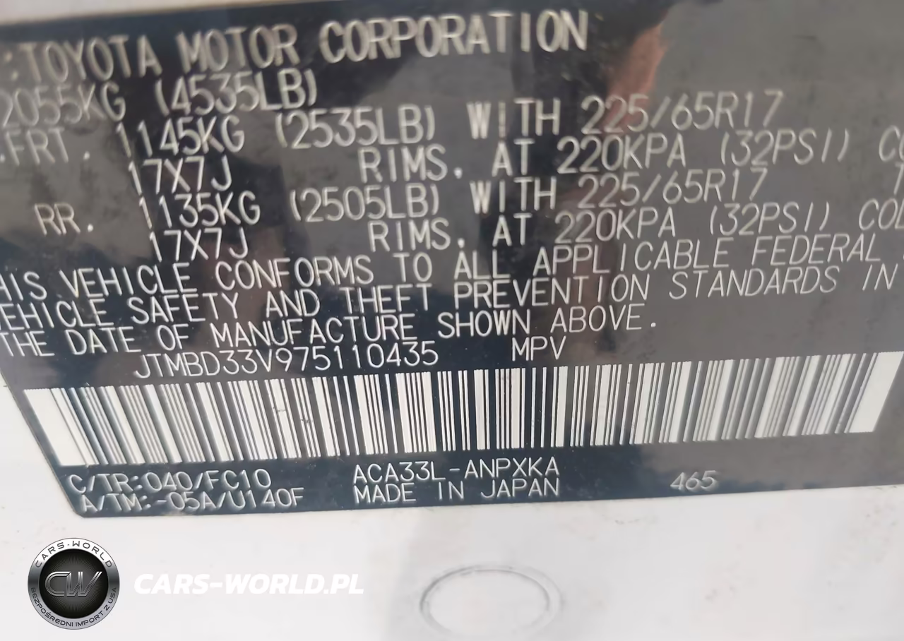2007 Toyota Rav4 VIN:JTMBD33V975110435 - 9