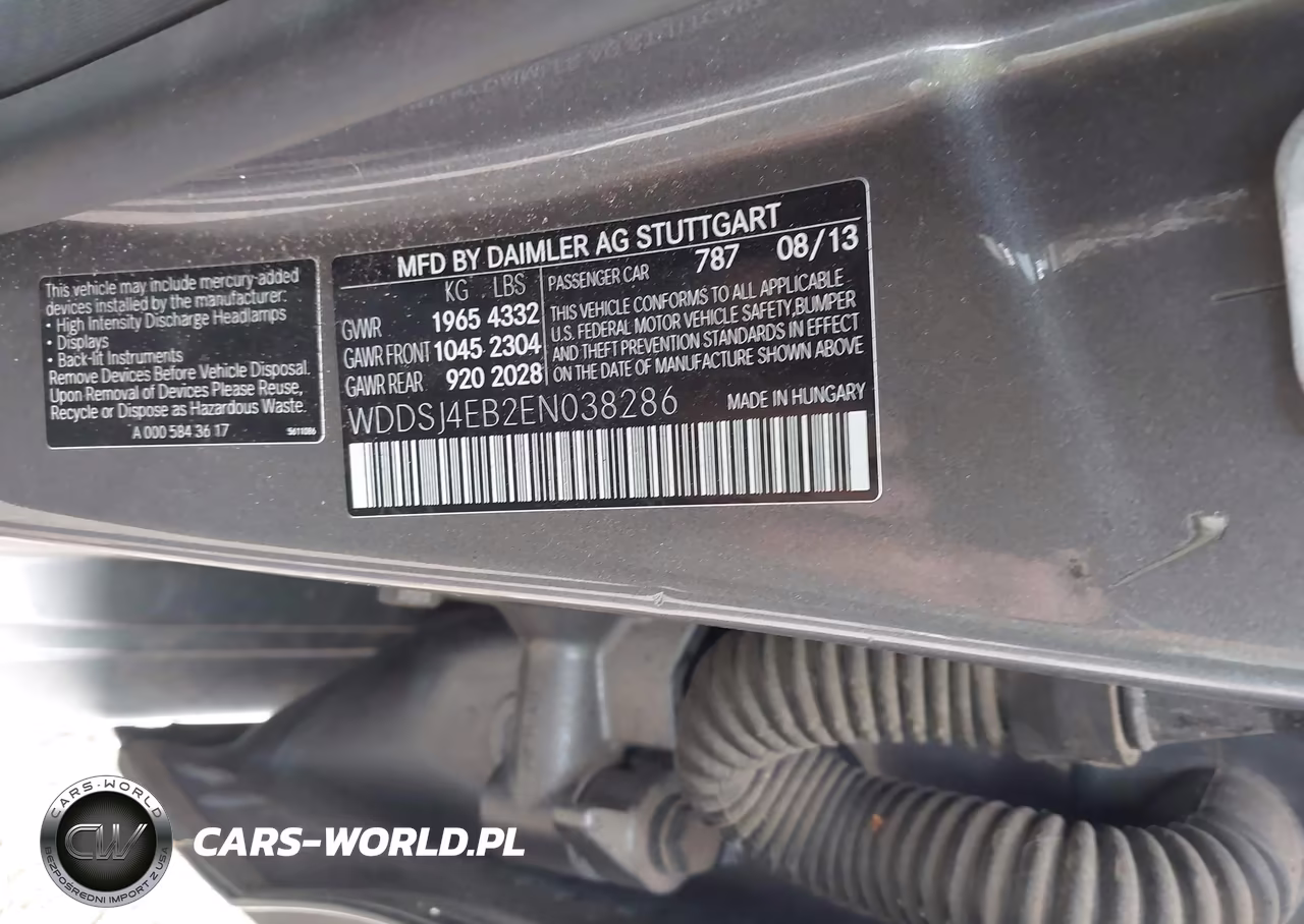 2014 Mercedes-Benz Cla 250 VIN:WDDSJ4EB2EN038286 - 9