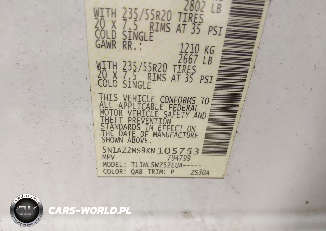 2019 Nissan Murano Platinum VIN:5N1AZ2MS9KN105753 - 9