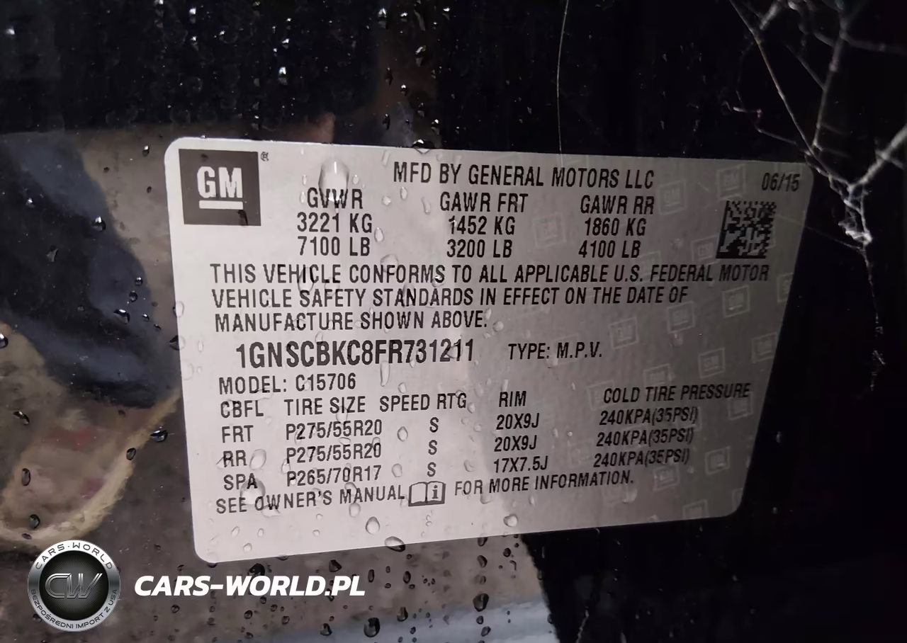 2015 Chevrolet Tahoe Lt VIN:1GNSCBKC8FR731211 - 9