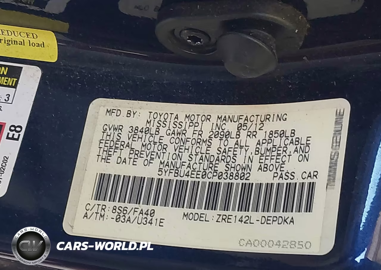 2012 Toyota Corolla L VIN:5YFBU4EE0CP038802 - 9