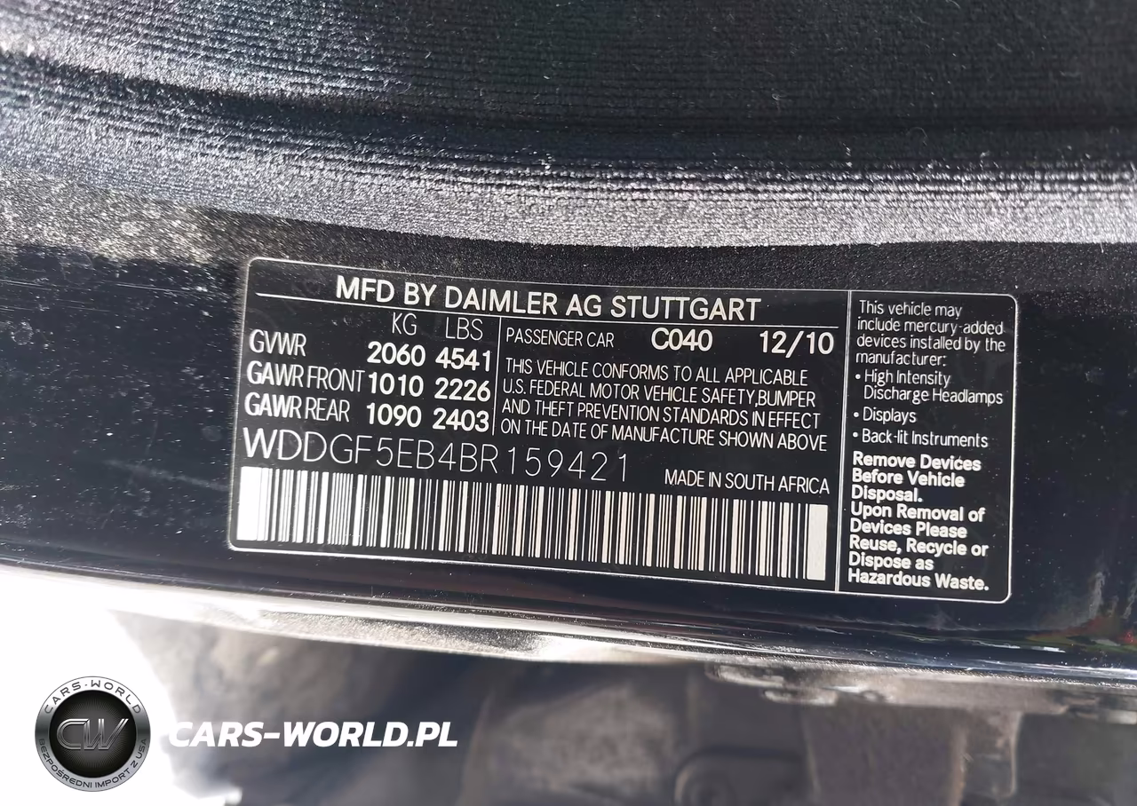 2011 Mercedes-Benz C 300 Sport VIN:WDDGF5EB4BR159421 - 9