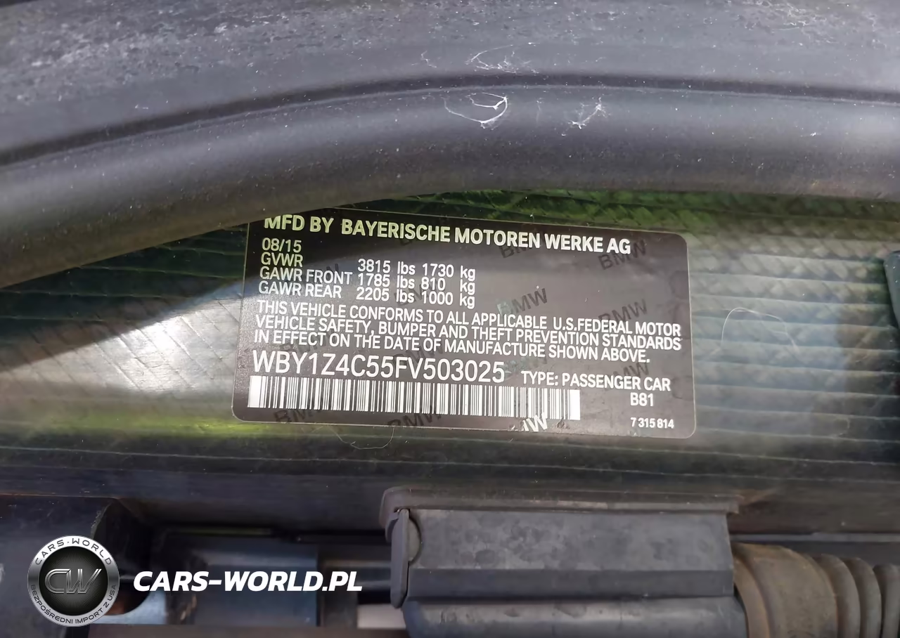 2015 BMW I3 Base W-Range Extender VIN:WBY1Z4C55FV503025 - 9