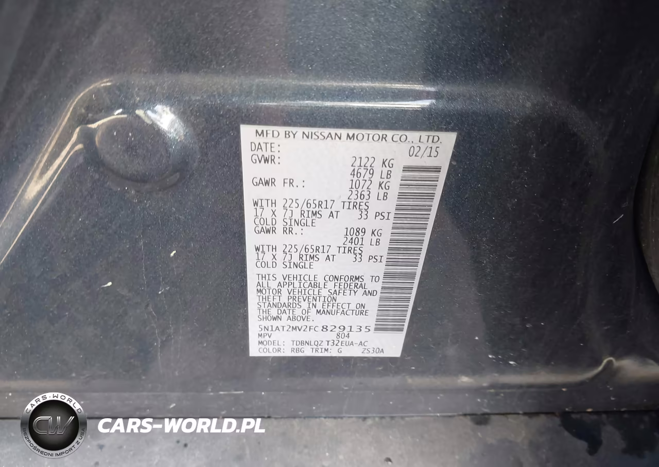2015 Nissan Rogue Sv VIN:5N1AT2MV2FC829135 - 9