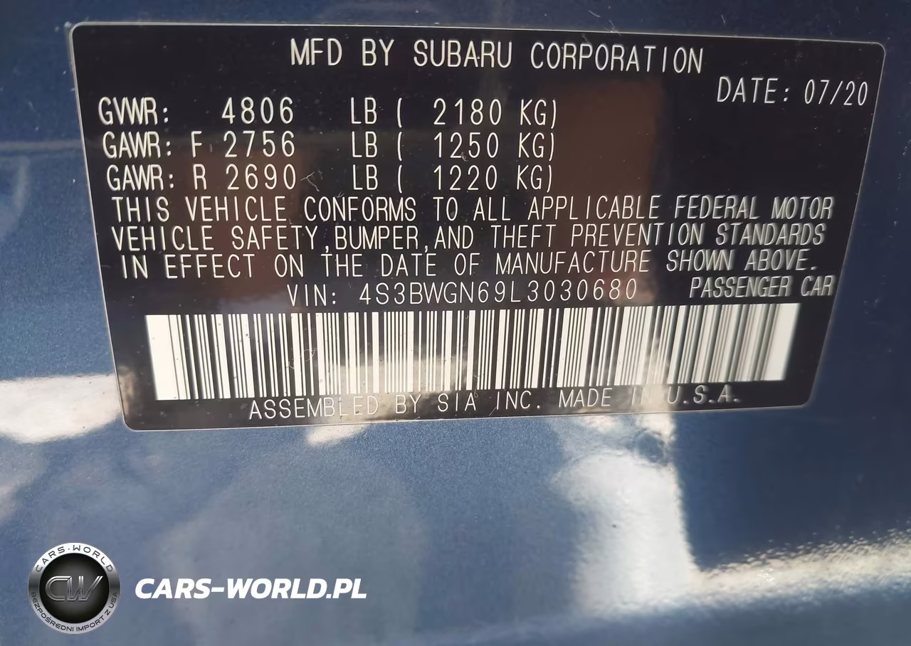 2020 Subaru Legacy Limited Xt VIN:4S3BWGN69L3030680 - 9