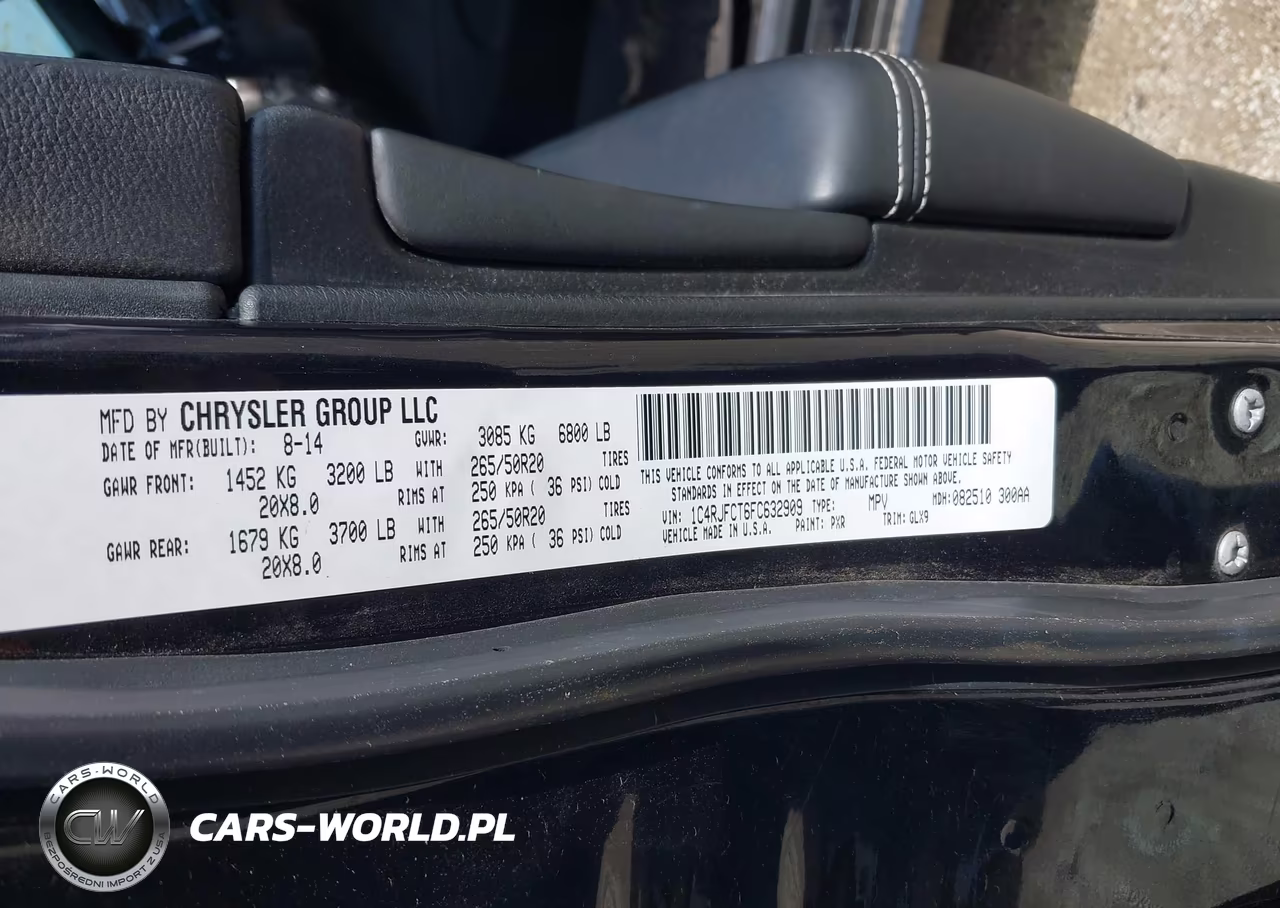 2015 Jeep Grand Cherokee Overland VIN:1C4RJFCT6FC632909 - 9