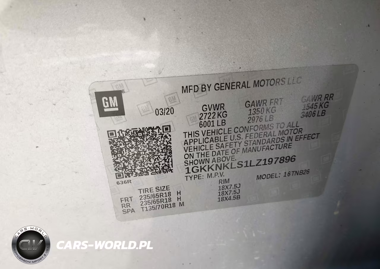 2020 GMC Acadia Fwd Sle VIN:1GKKNKLS1LZ197896 - 9
