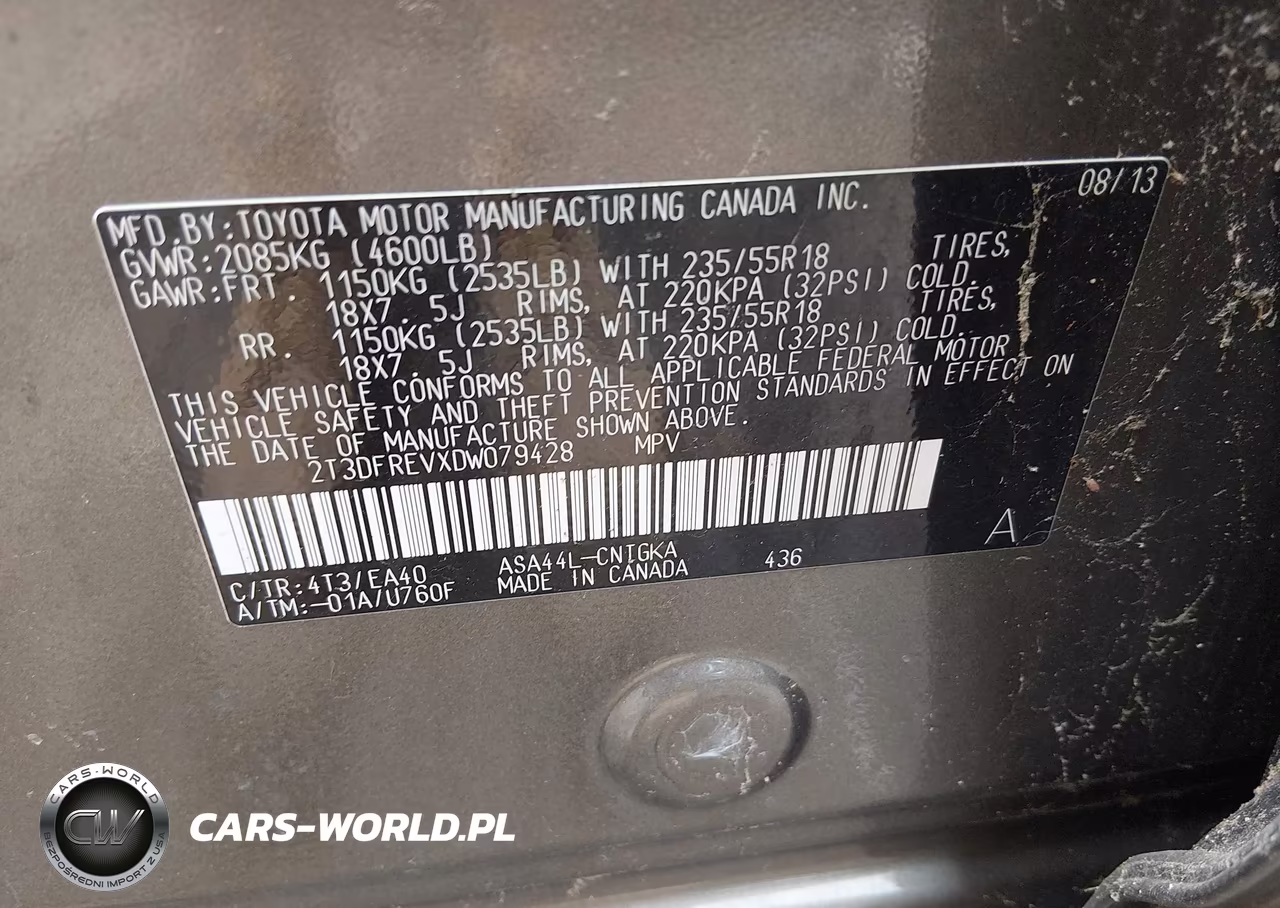2013 Toyota Rav4 Limited VIN:2T3DFREVXDW079428 - 9