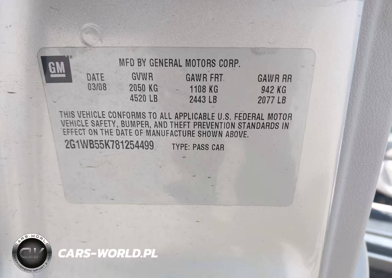 2008 Chevrolet Impala Ls VIN:2G1WB55K781254499 - 9