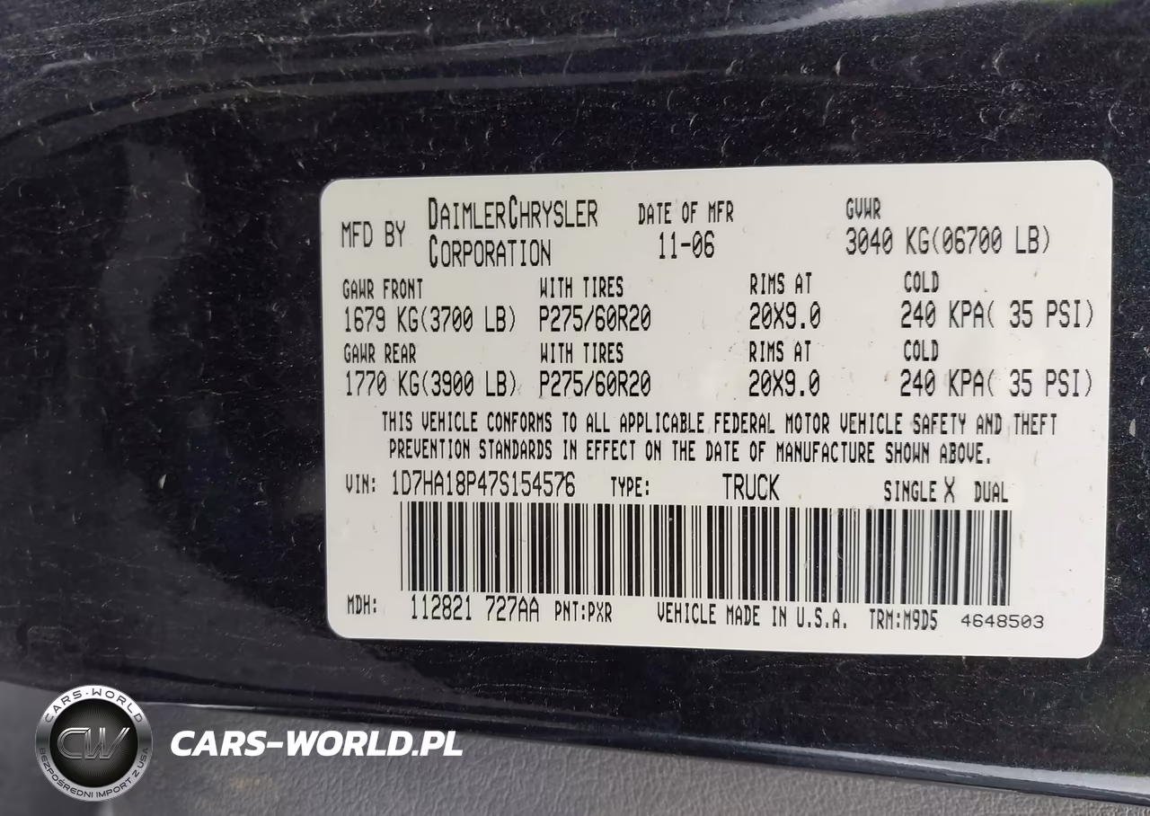 2007 Dodge Ram 1500 Slt VIN:1D7HA18P47S154576 - 9