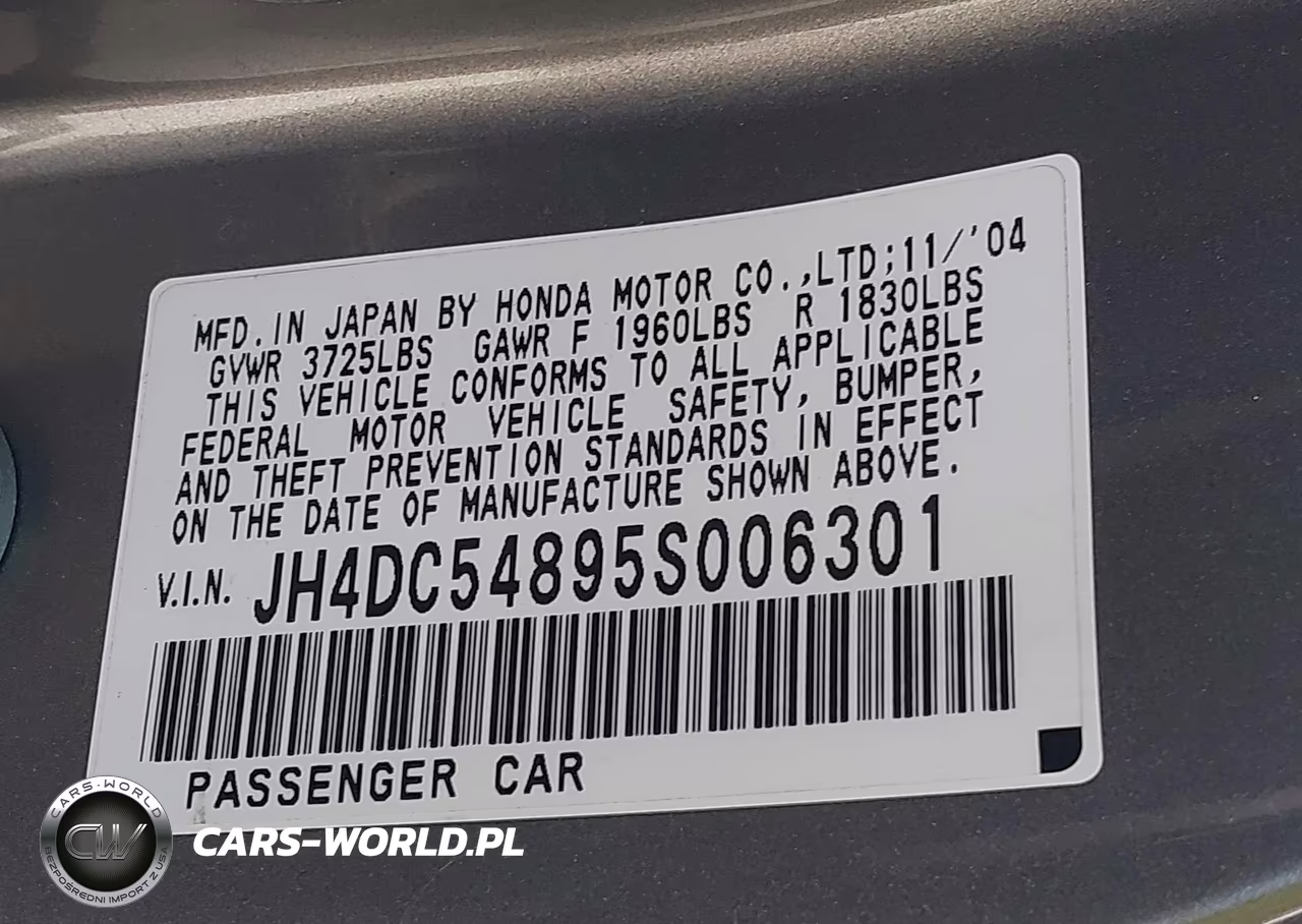 2005 Acura Rsx VIN:JH4DC54895S006301 - 9