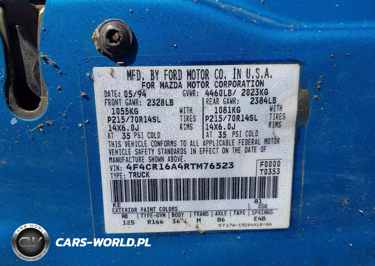 1994 Mazda B2300 Cab Plus VIN:4F4CR16A4RTM76523 - 9