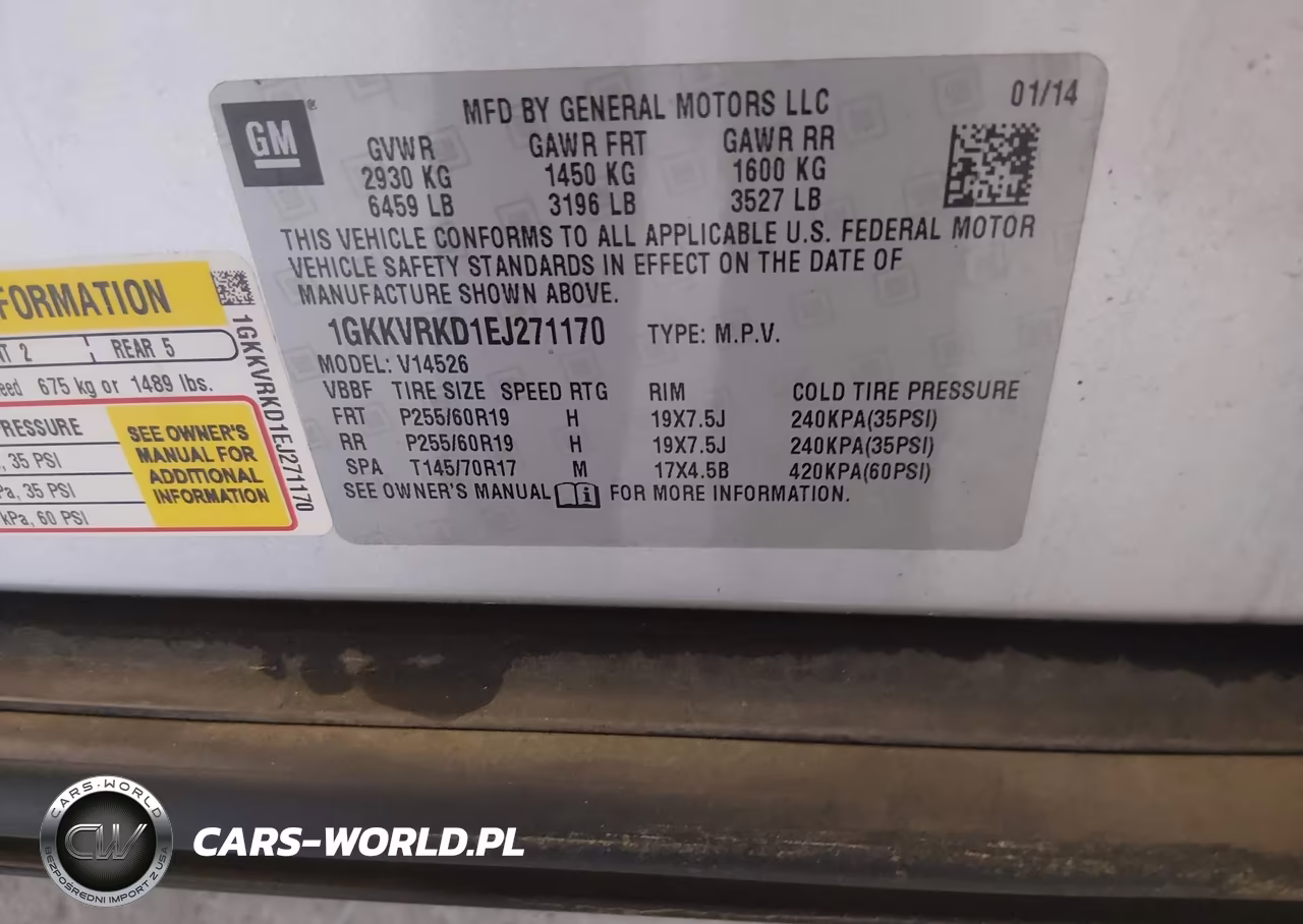 2014 GMC Acadia Slt-1 VIN:1GKKVRKD1EJ271170 - 9