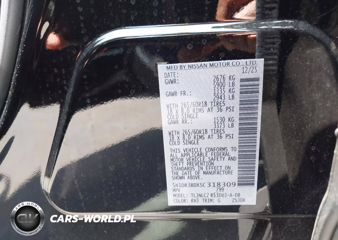 2025 Nissan Pathfinder Rock Creek 4Wd VIN:5N1DR3BDXSC318309 - 9