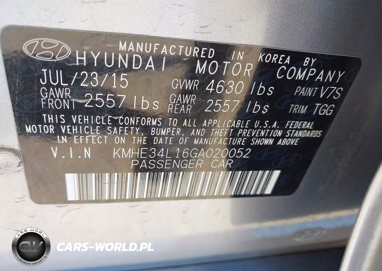 2016 Hyundai Sonata Hybrid Limited VIN:KMHE34L16GA020052 - 9