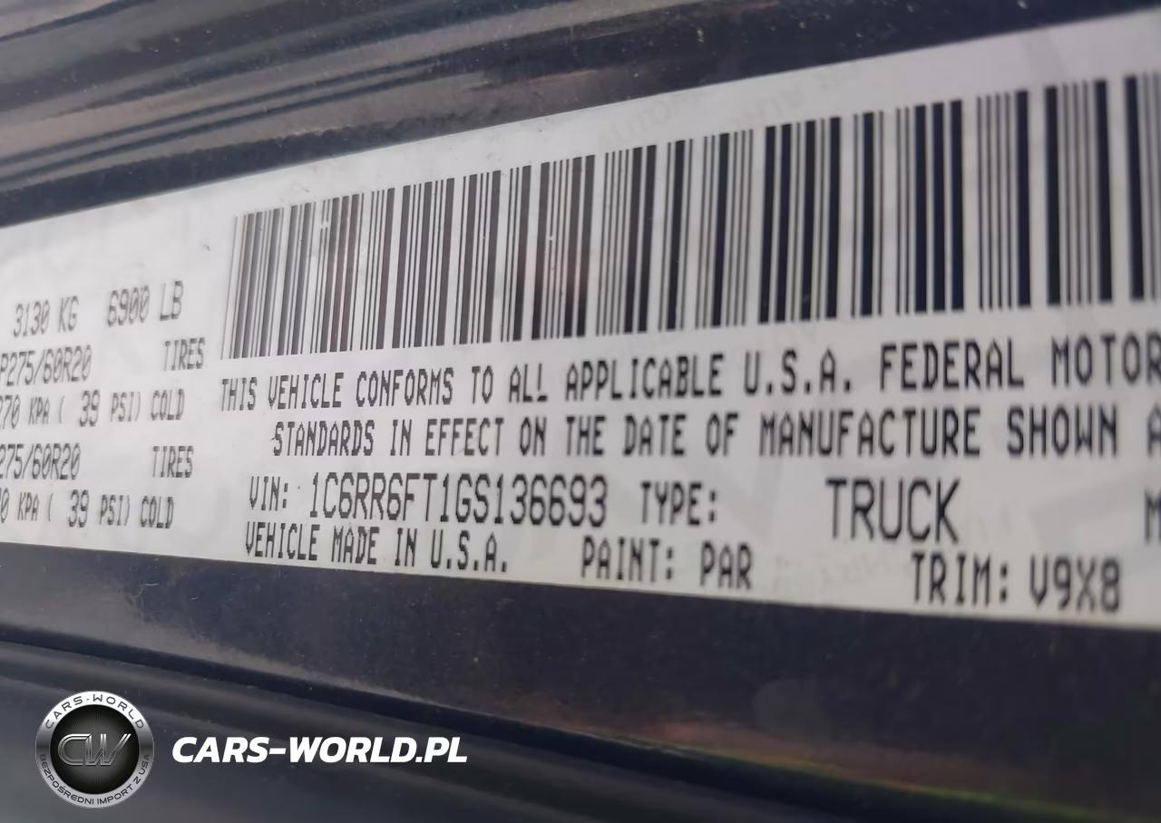2016 Ram 1500 Express VIN:1C6RR6FT1GS136693 - 9