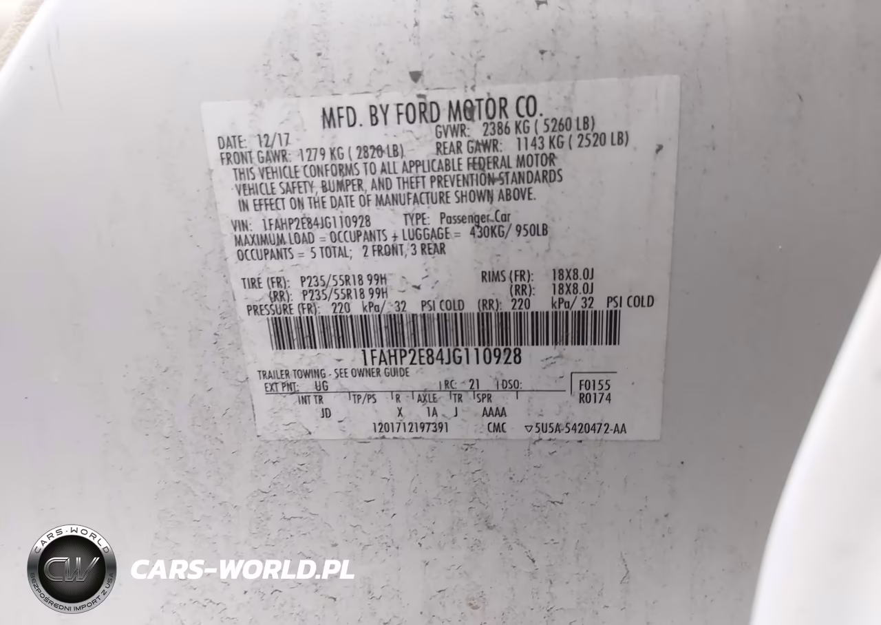 2018 Ford Taurus Sel VIN:1FAHP2E84JG110928 - 9