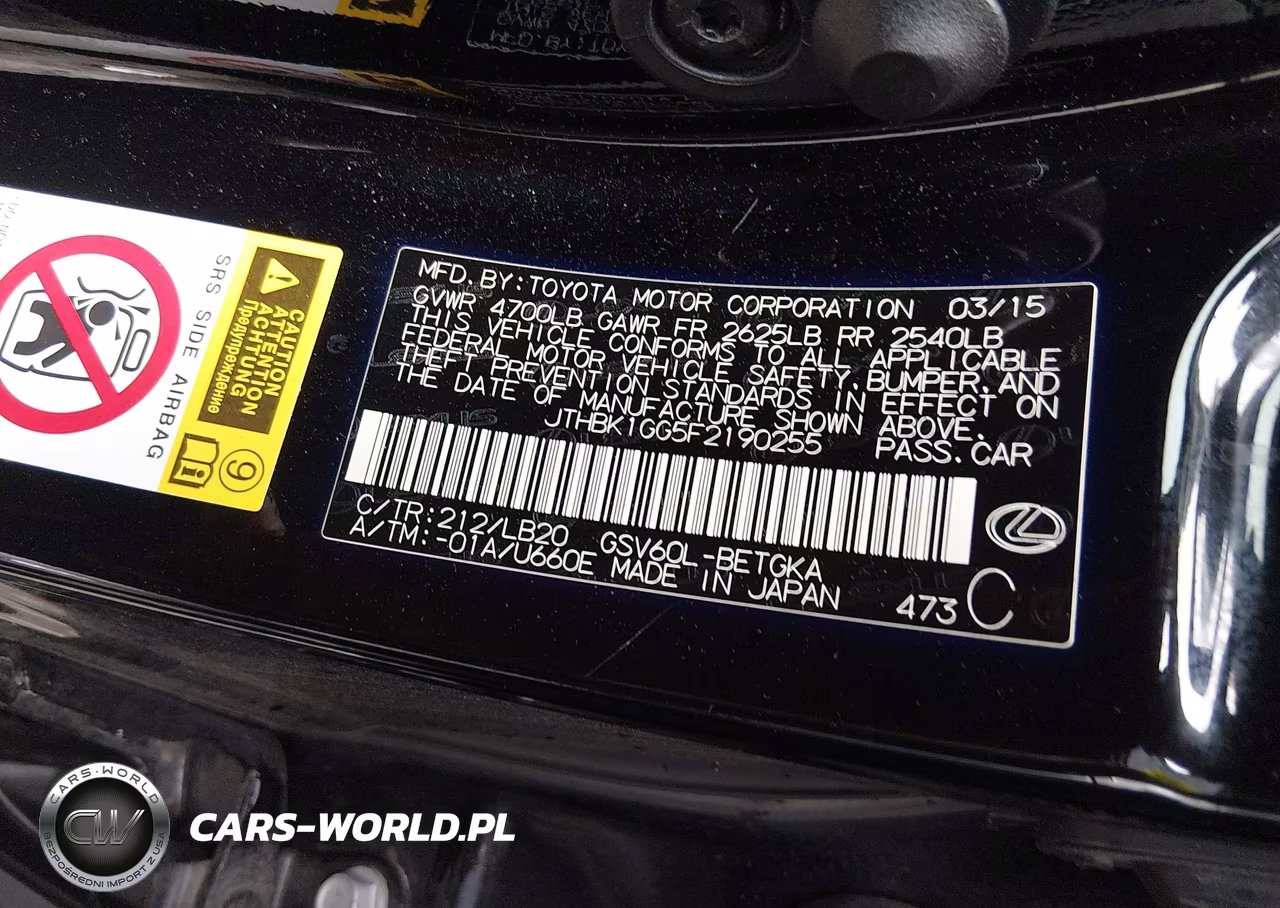 2015 LEXUS ES 350 VIN:JTHBK1GG5F2190255 - 9