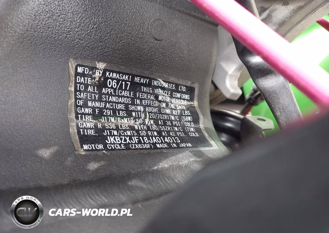 2018 Kawasaki Zx636 F VIN:JKBZXJF18JA014013 - 10