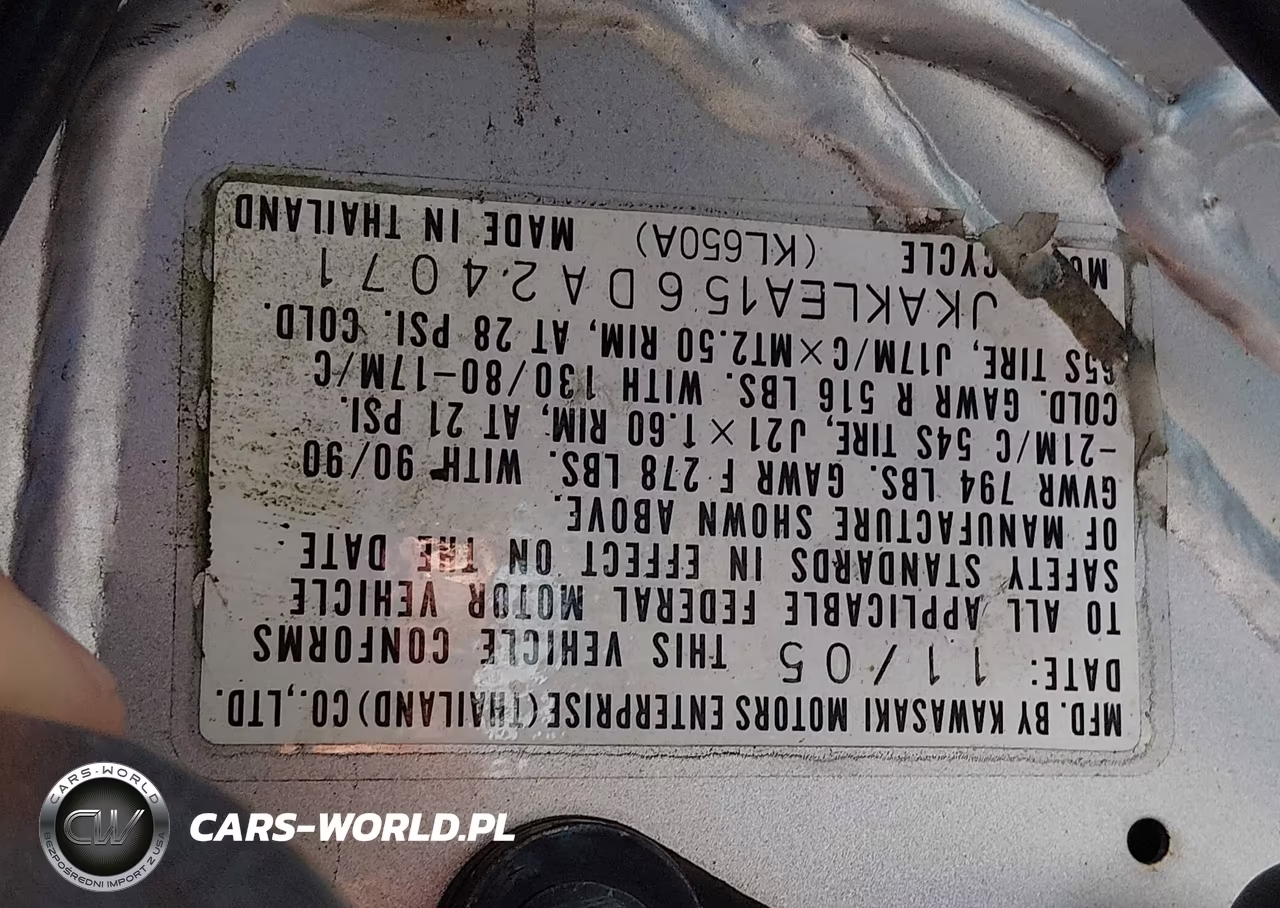 2006 Kawasaki Kl650 A VIN:JKAKLEA156DA24071 - 10