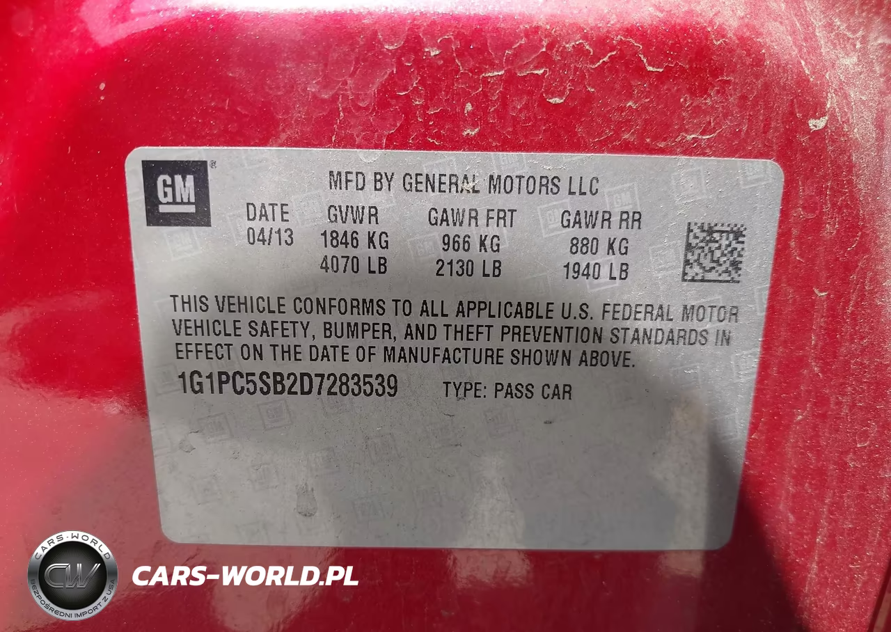 2013 Chevrolet Cruze 1Lt Auto VIN:1G1PC5SB2D7283539 - 9