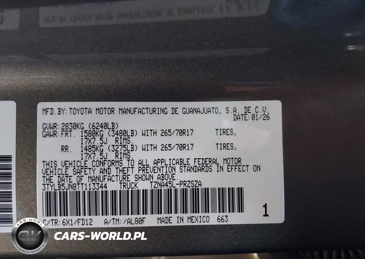 2026 Toyota Tacoma Sr5 VIN:3TYLB5JN8TT113344 - 9