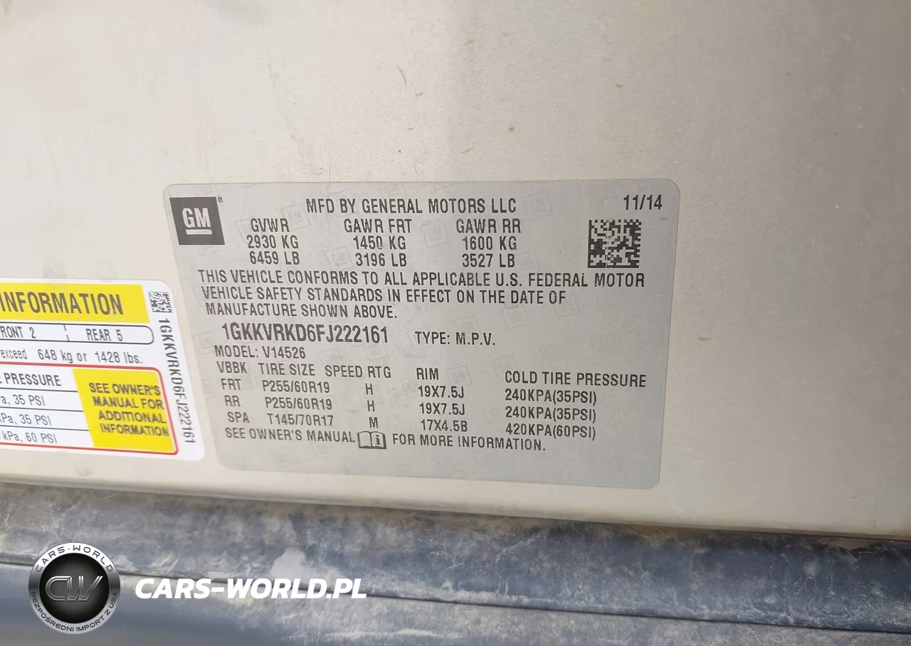 2015 GMC Acadia Slt-1 VIN:1GKKVRKD6FJ222161 - 9
