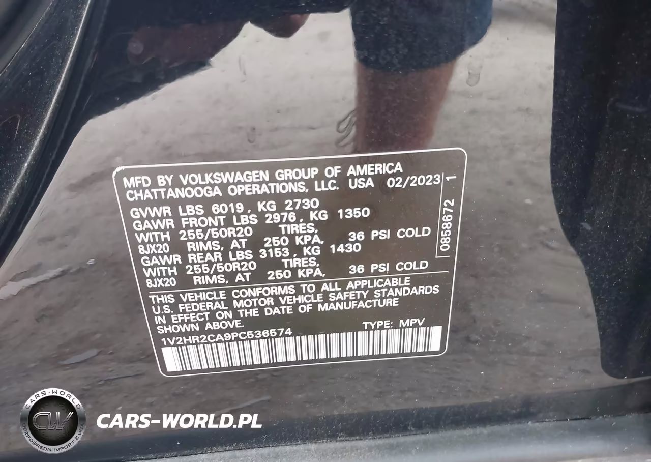 2023 Volkswagen Atlas 3.6L V6 Se W-Technology VIN:1V2HR2CA9PC536574 - 9