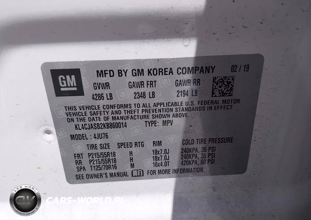 2019 Buick Encore Fwd Preferred VIN:KL4CJASB2KB860014 - 9