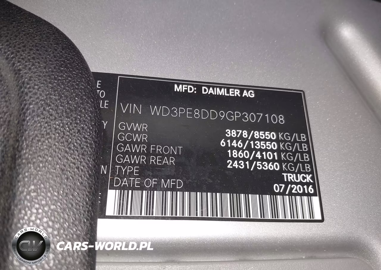 2016 Mercedes-Benz Sprinter 2500 High Roof VIN:WD3PE8DD9GP307108 - 9