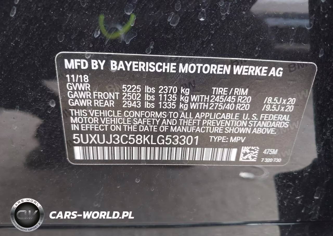2019 BMW X4 xDrive30I VIN:5UXUJ3C58KLG53301 - 9