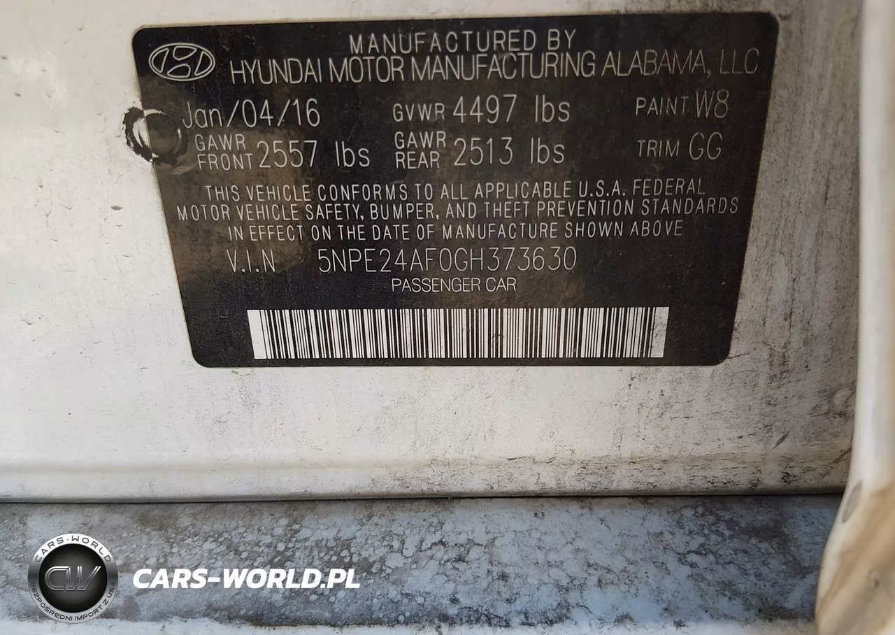 2016 Hyundai Sonata Se VIN:5NPE24AF0GH373630 - 9