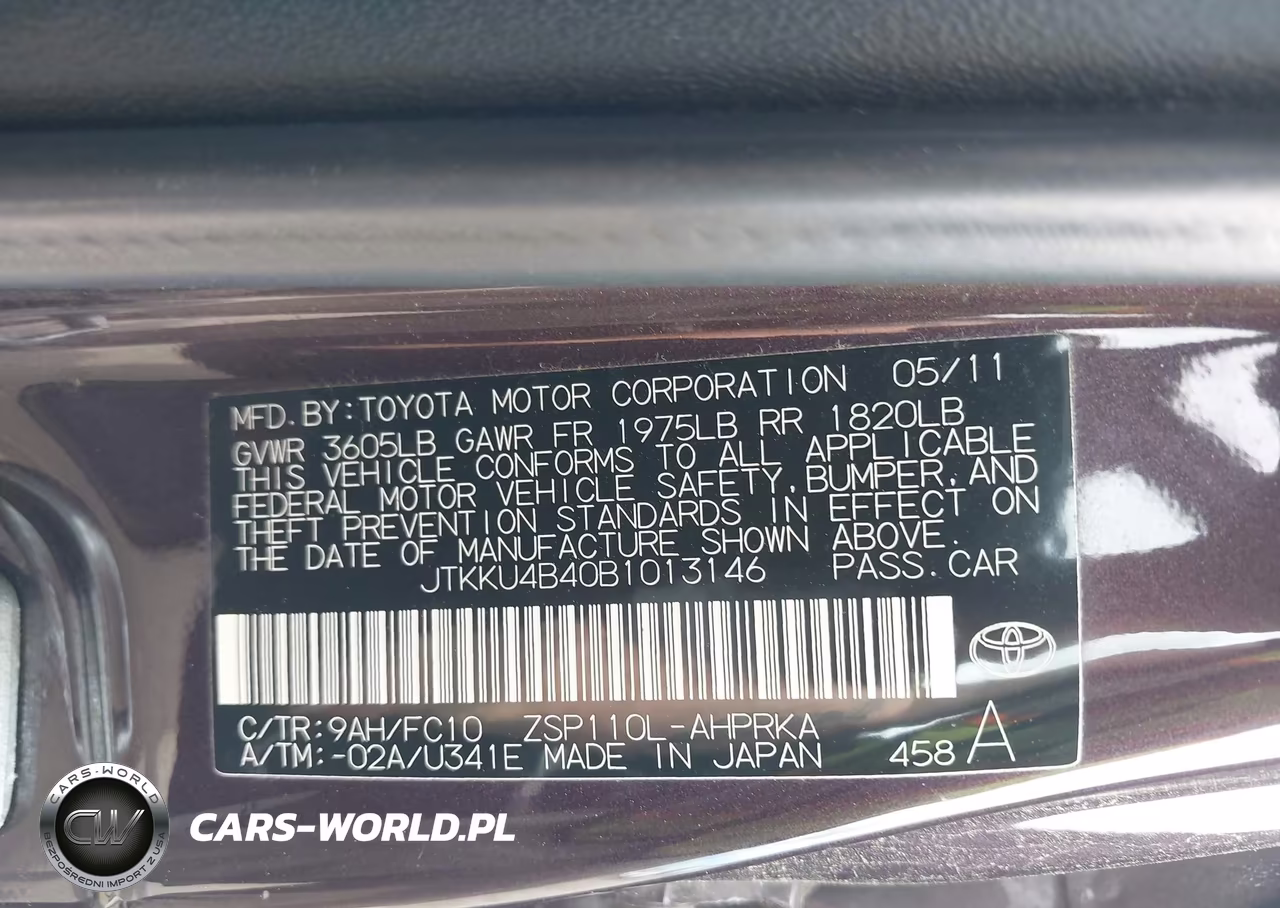 2011 Scion Xd VIN:JTKKU4B40B1013146 - 9