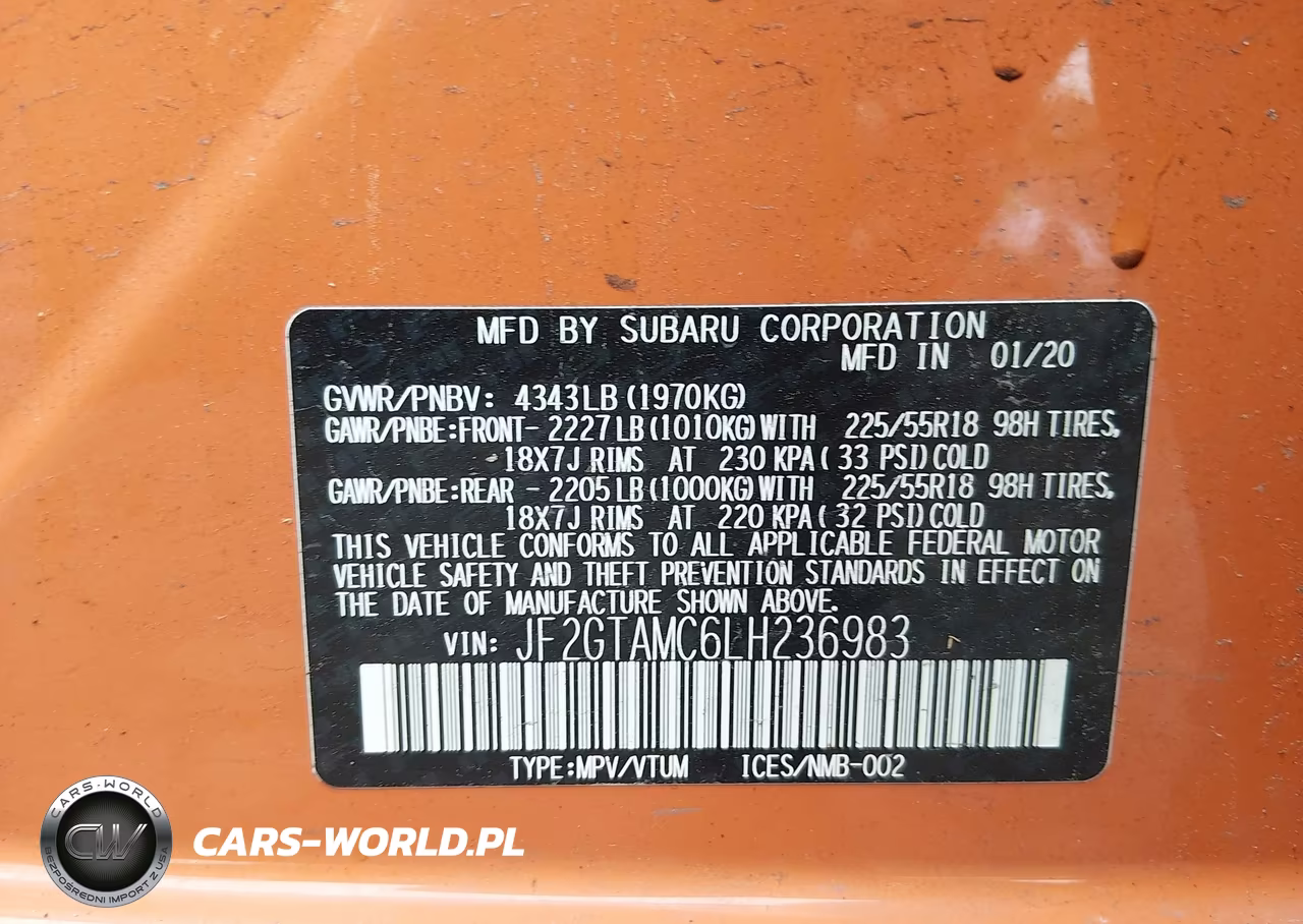 2020 Subaru Crosstrek Limited VIN:JF2GTAMC6LH236983 - 9