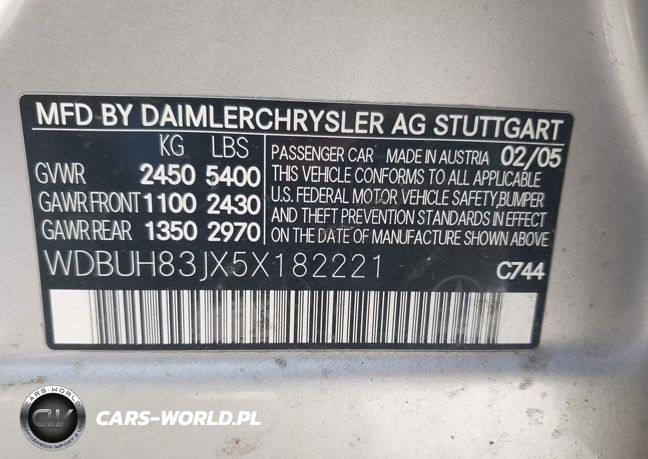 2005 Mercedes-Benz E 500 4Matic VIN:WDBUH83JX5X182221 - 9